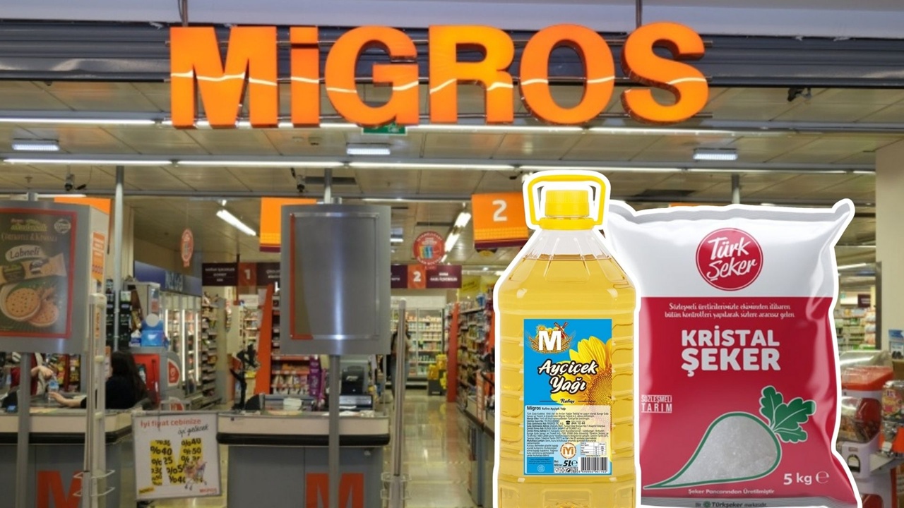 SON GÜNLER! Migros’tan dev 5 L Ayçiçek yağı ve 5 kg toz şeker indirimi
