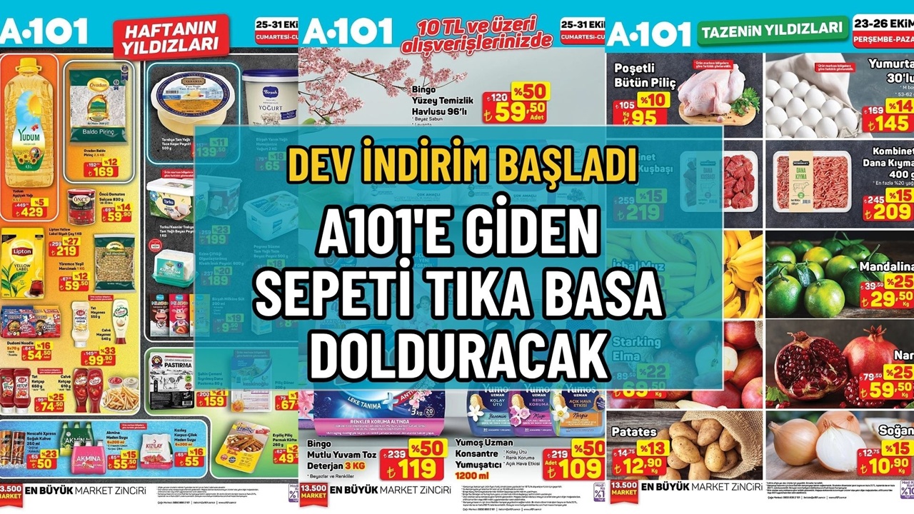 A101’de 25-31 Ekim İndirimleri Başladı! Hafta Sonu A101’e Giden Sepeti Tıka Basa Dolduracak