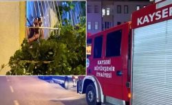 Kayseri’de dehşet anları! Döner bıçağını kendi boğazına dayadı