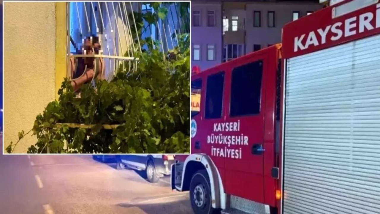 Kayseri’de dehşet anları! Döner bıçağını kendi boğazına dayadı