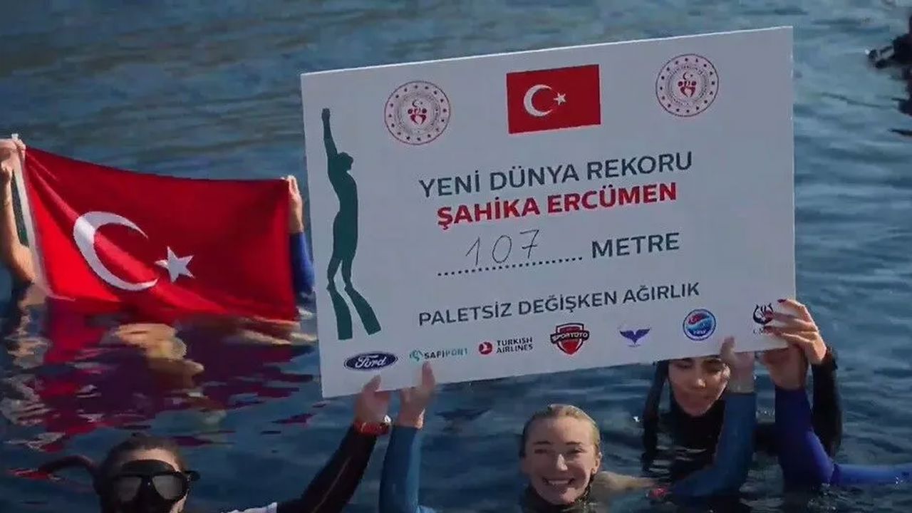 Hakan Safi’nin sahibi olduğu Safiport’un desteklediği milli sporcu Şahika Ercümen’den 107 Metrelik Tarihi Rekor